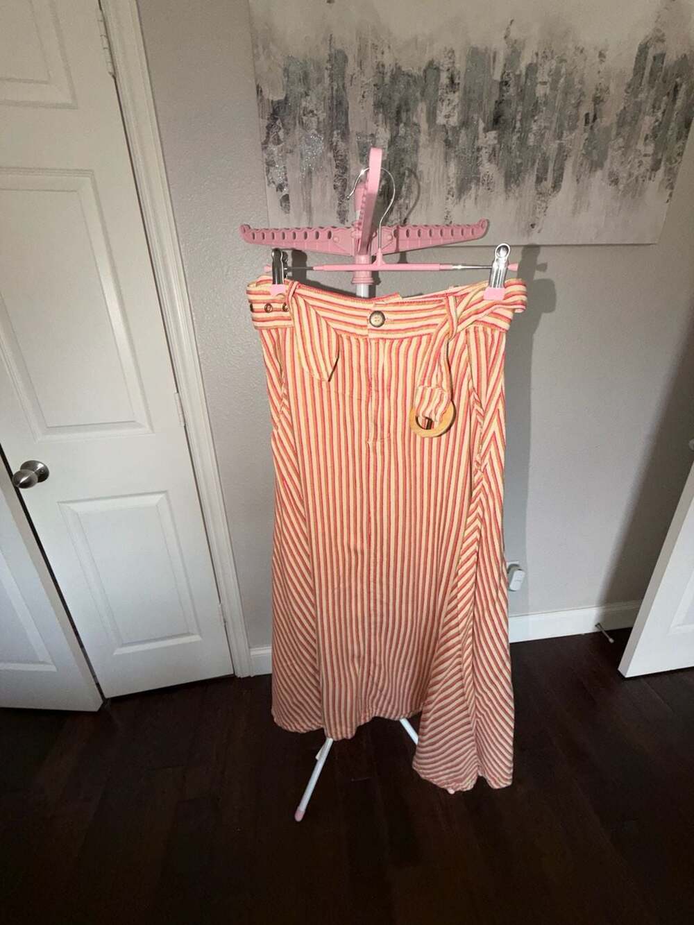 Free People Casablanca Striped Maxi Skirt and Halter Crop Top Set
